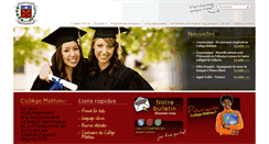 Desktop Screenshot of collegemathieu.sk.ca